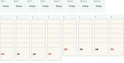 FreeCell game screen
